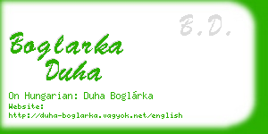 boglarka duha business card